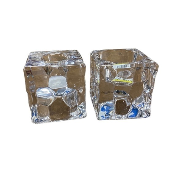 PartyLite Ice Block Votive Taper Holder Pair Retired NIB P15B/P8216 - Picture 6 of 8